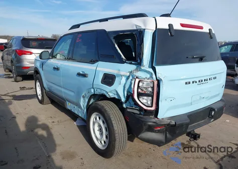 2025 Ford Bronco Sport Heritage z USA, uszkodzony, nr VIN 3FMCR9GN0SRE30313